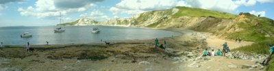 Panorama of beach on which we had lunch